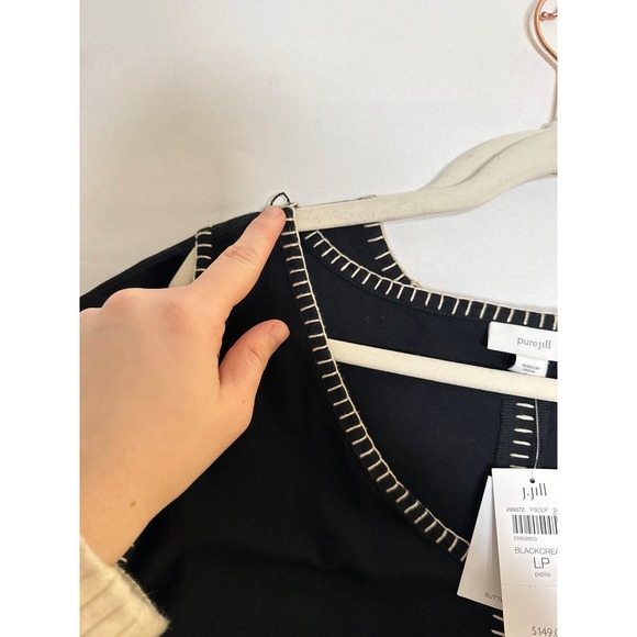 J Jill • NWT Pure Jill Kantha Hand Stitched Cotton Midi Dress Set Petite Large - Picture 9 of 11